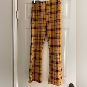 Flare Plaid Pants